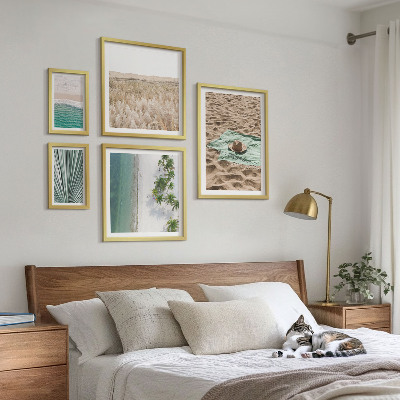 Ensemble de 5 tableaux Vues sur la plage tropicale