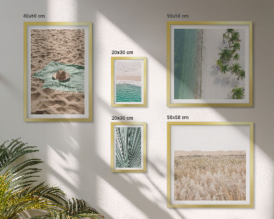 Ensemble de 5 tableaux Vues sur la plage tropicale
