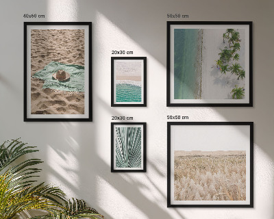 Ensemble de 5 tableaux Vues sur la plage tropicale