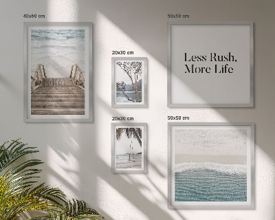 Ensemble de 5 tableaux Plages, calme, vue sur la mer