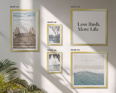 Ensemble de 5 tableaux Plages, calme, vue sur la mer