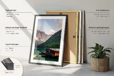 Ensemble de 5 tableaux représentant une vue calme sur la mer et la plage