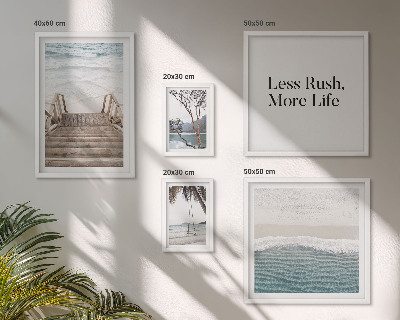 Ensemble de 5 tableaux Plages, calme, vue sur la mer