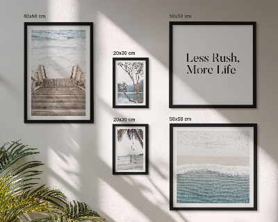 Ensemble de 5 tableaux Plages, calme, vue sur la mer