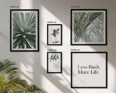 Tableau de décoration murale motifs de feuilles vertes modernes