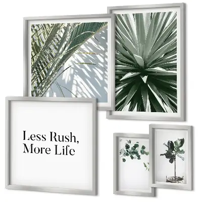 Tableau de décoration murale motifs de feuilles vertes modernes