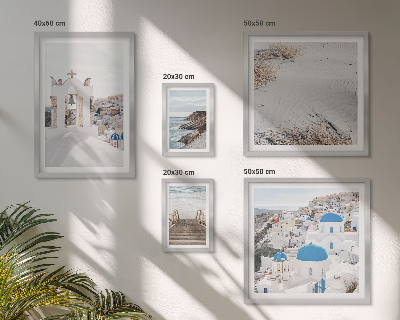 Lot de tableaux encadrés Les paysages blancs de Grèce