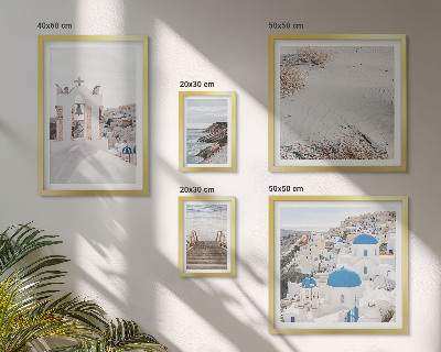 Lot de tableaux encadrés Les paysages blancs de Grèce