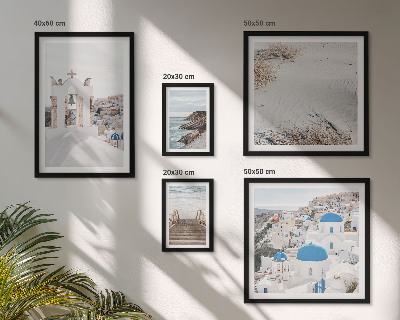 Lot de tableaux encadrés Les paysages blancs de Grèce