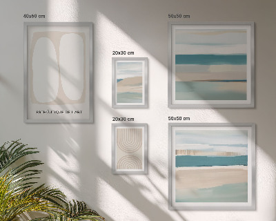 Ensemble de 5 tableaux Compositions abstraites de la nature