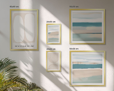 Ensemble de 5 tableaux Compositions abstraites de la nature