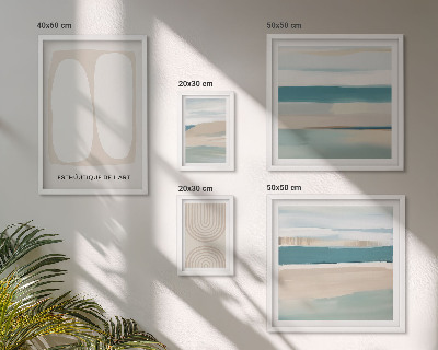 Ensemble de 5 tableaux Compositions abstraites de la nature