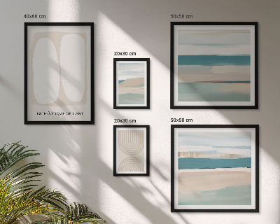 Ensemble de 5 tableaux Compositions abstraites de la nature