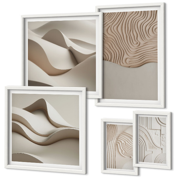 Tableau de décoration murale Motifs beiges abstraits