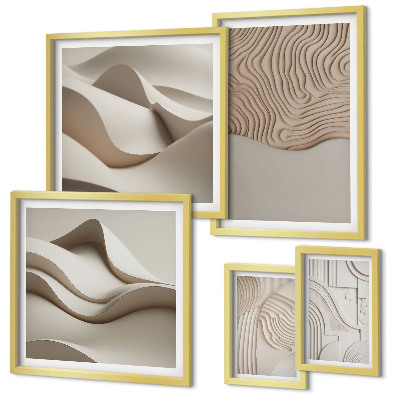 Tableau de décoration murale Motifs beiges abstraits