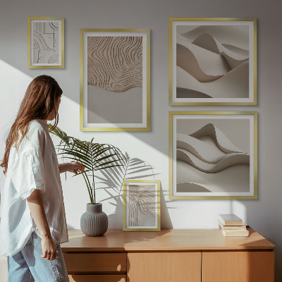 Tableau de décoration murale Motifs beiges abstraits