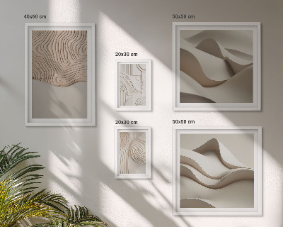 Tableau de décoration murale Motifs beiges abstraits