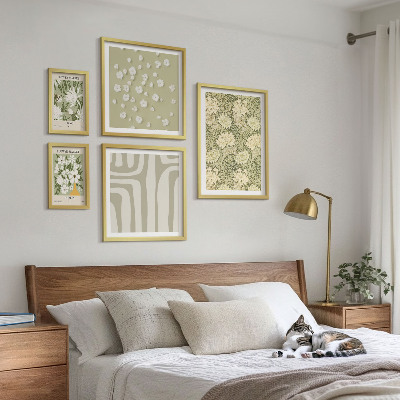 Lot de tableaux encadrés Jardin bohème avec des fleurs