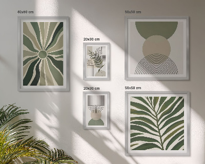Ensemble de 5 tableaux Des graphismes élégants avec de la verdure