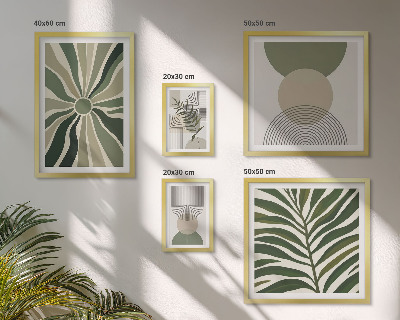Ensemble de 5 tableaux Des graphismes élégants avec de la verdure