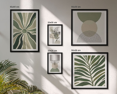 Ensemble de 5 tableaux Des graphismes élégants avec de la verdure