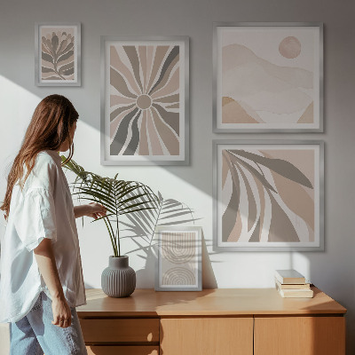 Ensemble de 5 tableaux Compositions naturelles élégantes