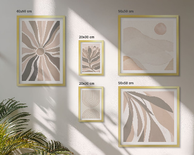 Ensemble de 5 tableaux Compositions naturelles élégantes
