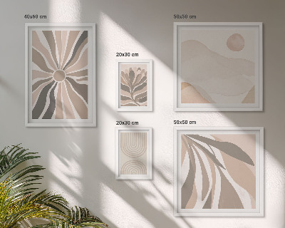 Ensemble de 5 tableaux Compositions naturelles élégantes