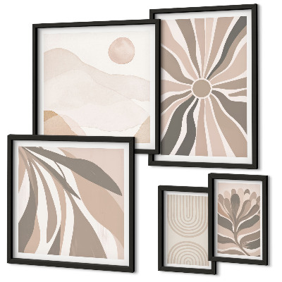 Ensemble de 5 tableaux Compositions naturelles élégantes