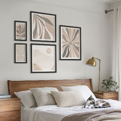 Ensemble de 5 tableaux Compositions naturelles élégantes