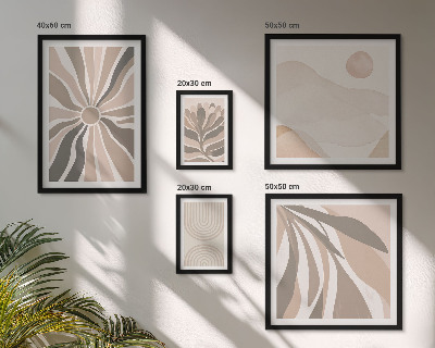 Ensemble de 5 tableaux Compositions naturelles élégantes
