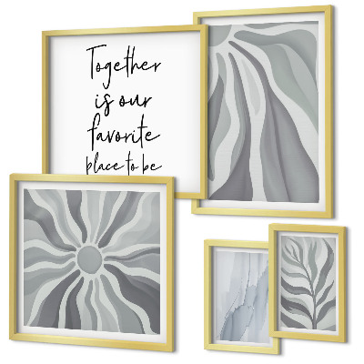 Tableau de décoration murale Motifs abstraits gris et blancs