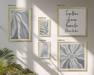 Tableau de décoration murale Motifs abstraits gris et blancs