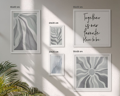 Tableau de décoration murale Motifs abstraits gris et blancs