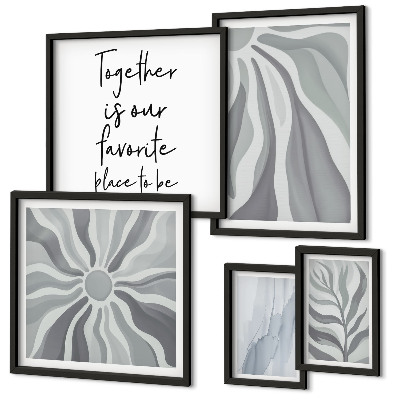 Tableau de décoration murale Motifs abstraits gris et blancs