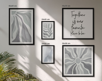 Tableau de décoration murale Motifs abstraits gris et blancs
