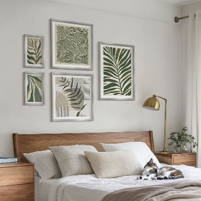 Lot de tableaux encadrés Modèles végétaux modernes