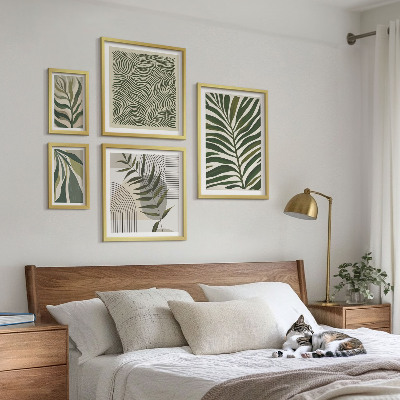 Lot de tableaux encadrés Modèles végétaux modernes