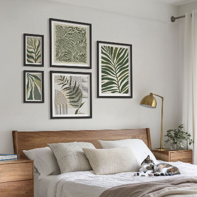 Lot de tableaux encadrés Modèles végétaux modernes