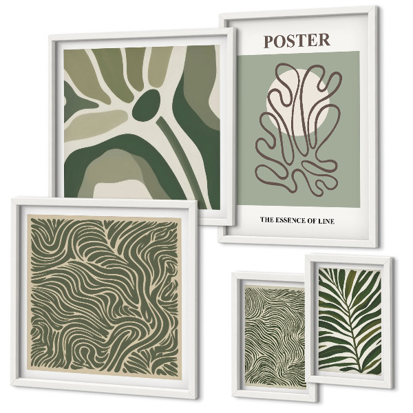 Tableau de décoration murale Formes végétales bohèmes abstraites