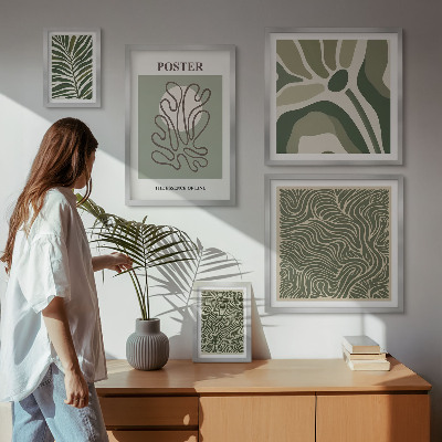 Tableau de décoration murale Formes végétales bohèmes abstraites