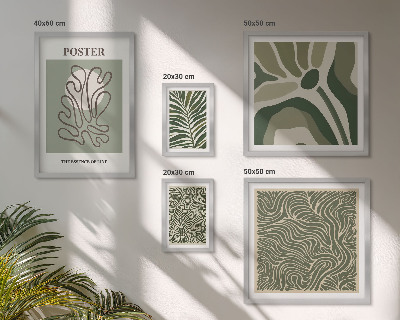 Tableau de décoration murale Formes végétales bohèmes abstraites