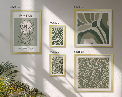 Tableau de décoration murale Formes végétales bohèmes abstraites