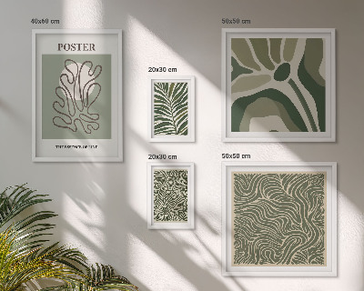 Tableau de décoration murale Formes végétales bohèmes abstraites