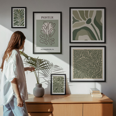 Tableau de décoration murale Formes végétales bohèmes abstraites