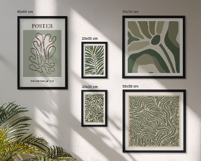 Tableau de décoration murale Formes végétales bohèmes abstraites