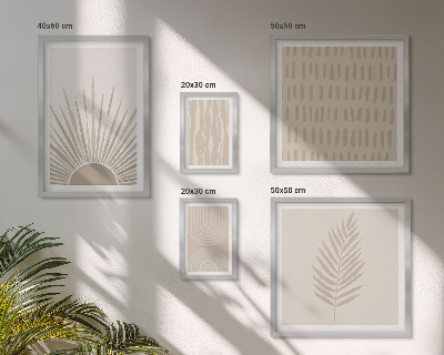 Ensemble de 5 tableaux Décorations élégantes, nature, géométrie