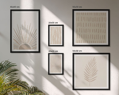 Ensemble de 5 tableaux Décorations élégantes, nature, géométrie