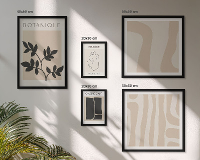 Lot de tableaux encadrés Graphismes végétaux abstraits et stylés