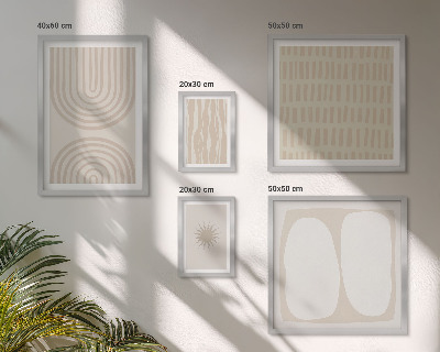 Ensemble de 5 tableaux Formes abstraites élégantes